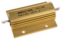 hs100-3k3-j Arcol, 3.3kΩ 100W Wire Wound Chassis Mount Resistor HS100 3K3 J ±5%