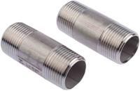 499-3259 RS PRO Stainless Steel Pipe Fitting, Straight Circular Barrel Nipple, Male R 3/4in x Male R 3/4in