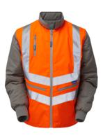 pr498-l PULSAR Orange Breathable Hi Vis Bodywarmer, L
