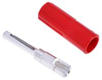 103-7637 RS PRO Red Male Banana Plug, 4 mm Connector, Solder Termination, 10A, 50V, Silver Plating