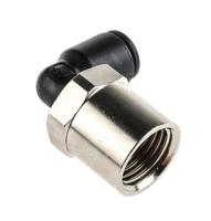 3192-06-13 Legris LF3000 Series Elbow Threaded Adaptor, G 1/4 Female to Push In 6 mm, Threaded-to-Tube Connection Style