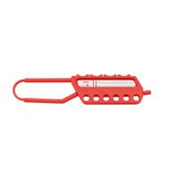 alp-06 Catu Red 6-Lock Plastic Lockout Hasp, 6mm Shackle, 9mm Attachment