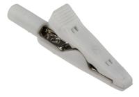 930317807 Hirschmann Test & Measurement Crocodile Clip 2 mm Connection, Brass, Bronze Contact, 8A, White