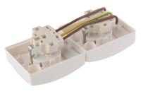 20-02-ew-54 Busch Jaeger - ABB White 2 Gang Plug Socket, 16A, Type F - German Schuko, Outdoor Use