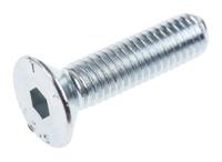 483-9852 RS PRO Bright Zinc Plated Steel Hex Socket Countersunk Screw, DIN 7991, M5 x 20mm