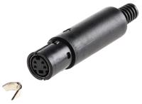 mj-3724 Lumberg 4 Pole Miniature Din Socket, 1A, 100 V ac, Female, Cable Mount