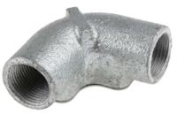 763-9210 RS PRO Inspection Elbow, Conduit Fitting, 20mm Nominal Size, Steel, Silver