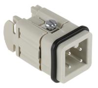 10420000 EPIC Heavy Duty Power Connector Insert, 10A, Male, H-A Series, 3 Contacts