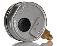 188-986 RS PRO G 3/8 Analogue Pressure Gauge 0bar Bottom Entry 100mm Outside Diameter