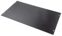 439-3182 RS PRO Black Aluminium Front Panel, 6U, 482.6 x 310.4mm