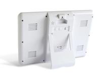 11970 Orium White Radio Controlled Desktop, Wall Clock, 40cm Diameter