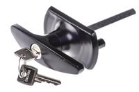 1613708 Euro-Locks a Lowe & Fletcher group Company Black Die Cast Zinc Locking Handle, T-Handle