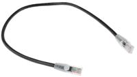 557-026 RS PRO, 0.5m Cat5e, Black RJ45 to Male RJ45 Male, U/UTP Unshielded, Terminated PVC Sheath
