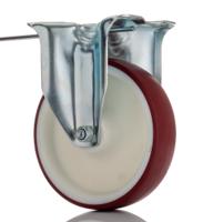 3478uar125p62-red Tente Fixed Castor Wheel, 400kg Capacity, 125mm Wheel