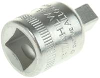 12030001 STAHLWILLE 3/8 in Square Adapter, 28 mm Overall