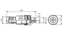 rsc-89 Lumberg Automation Industrial Circular Connector, 8 Contacts, Cable, M12 Connector, Plug, Male, IP67, M12 Lumberg Series