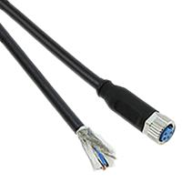2273007-1 TE Connectivity Female 4 way M8 to Unterminated Free End Sensor Actuator Cable, 1.5 m