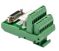 2281199 Phoenix Contact FLKM-D15 SUB/B Series 15-Contact Female Interface Module, D-sub Connector, DIN Rail Mount, 2.5A
