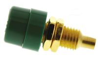 930176704 Hirschmann Test & Measurement Green Female Banana Socket, 4 mm Connector, Solder Termination, 32A, 30 V ac, 60V dc,