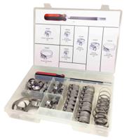 175-7152 RS PRO 70 Piece Mild Steel Worm Drive Hose Clip Kit, 9.5 → 12mm and 25 → 35mm Inside Diameter