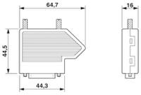2761596 Phoenix Contact SUBCON 15/F-SH 15 Way Right Angle Cable Mount D-sub Connector Socket, 2.77mm Pitch