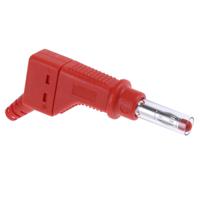 669328-22 Staubli Red Male Banana Plug, 4 mm Connector, Screw Termination, 32A, 600V, Nickel Plating