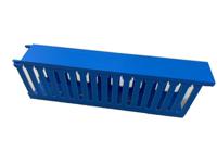 233-9166 RS PRO Blue Slotted Panel Trunking - Open Slot, W25 mm x D50mm, L1m, PVC