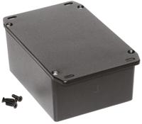 1590cflbk Hammond 1590 Series Black Die Cast Aluminium Enclosure, IP54, Flanged, Black Lid, 119.5 x 94 x 56.5mm