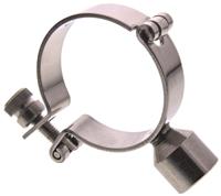 265-4895 RS PRO Stainless Steel Silver Hinged Pipe Clamp, 1/2 in BSP