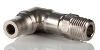 3809-04-10 Legris LF3800 Series Elbow Threaded Adaptor, R 1/8 Male to Push In 4 mm, Threaded-to-Tube Connection Style