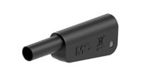662025-21 Staubli Black Plug Banana Plug, 4 mm Connector, Screw Termination, 32A, 600 → 1000V, Gold Plating