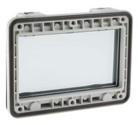 297-1207 RS PRO Grey Polycarbonate IP67 Inspection Window for use with 46277-3, DIN 43880