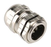 835-4112 RS PRO Metallic Nickel Plated Brass Cable Gland, M20 Thread, 6mm min., 12mm max., IP68