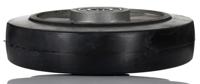 621-9569 RS PRO Black Rubber Abrasion Resistant, Quiet Operation Trolley Wheel, 400kg
