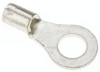 125-4 JST, R Uninsulated Ring Terminal, 4mm Stud Size, 0.25mm² to 1.65mm² Wire Size