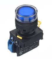 yw1l-mf2e10q4s Idec YW Series Illuminated Push Button Complete Unit, Panel Mount, 22mm Cutout, SPST, IP65