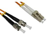 284-6887 RS PRO LC to ST Duplex Multi Mode OM2 Fibre Optic Cable, 3mm, Orange, 2m
