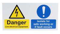763-1711 RS PRO Electrical Hazard Warning Sign (English)