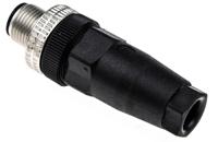 xzcc12mdm50b Telemecanique Sensors Circular Connector, 5 Contacts, Cable Mount, M12 Connector, Plug, Male, IP67, XZCC Series