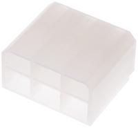 880297-1 TE Connectivity, FASTIN-FASTON .250 6 Way Nylon Crimp Terminal Housing, 0.25in Tab Size, Natural