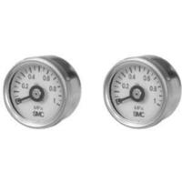 g33-10-01 SMC R 1/8 Analogue Pressure Gauge 1Mpa Back Entry 30mm Outside Diameter