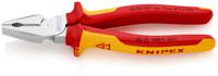 02-06-200 Knipex Combination Pliers, 200 mm Overall, Straight Tip, VDE/1000V