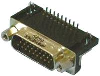 l717hdb44pd1ch4f Amphenol Communications Solutions L717HD 44 Way Right Angle Through Hole D-sub Connector Plug, with 4-40 UNC Female