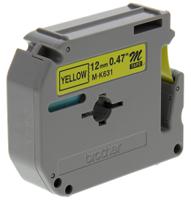 mk631bz Brother Black on Yellow Label Printer Tape, 8 m Length, 12 mm Width