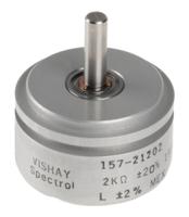 157s202mx Vishay 157 2kΩ Rotary Potentiometer 1-Gang Servo Mount, 157S202MX