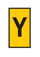 561-02254-wic2-y-pa66-ye HellermannTyton WIC Snap On Clip On Cable Marker, Yellow, Pre-printed "Y", 2.8 → 3.8mm Cable, for Cables and