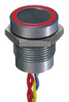 pbar9afb000a2a APEM Illuminated Piezo Switch, Momentary, Pulse, SPST, IP68, Flying Lead, 200 mA @ 24 V dc, -40 → +75°C