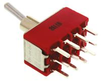 734-7012 RS PRO Toggle Switch, PCB Mount, On-On-On, 4PDT, Through Hole Terminal