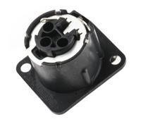 nc3fd-lx-ha-bag Neutrik Panel Mount XLR Connector, Female, 50 V, 3 Way, Silver over Nickel Plating