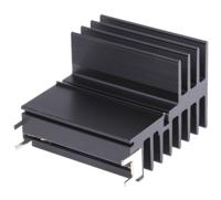 234-2435 RS PRO Heatsink, Universal Rectangular Alu, 3.2K/W, 50 x 54 x 38mm, PCB Mount